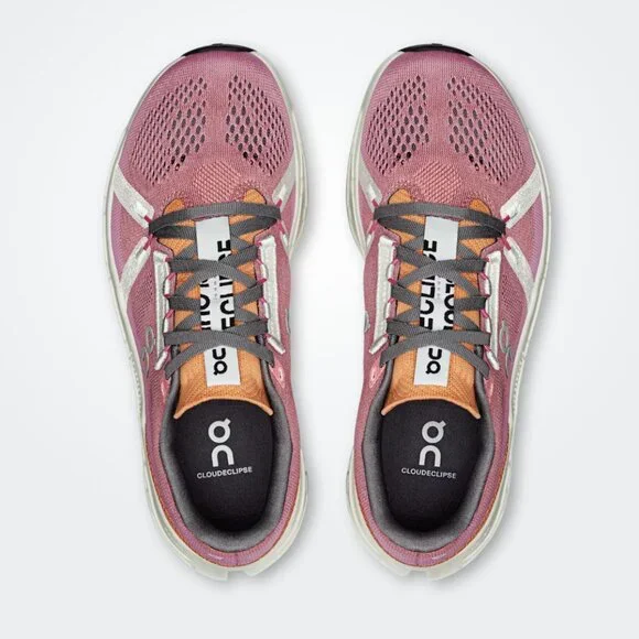 NIB On Running Cloudeclipse Running Shoe in Tangerine/Ivory, Size 9 - Picture 3 of 14